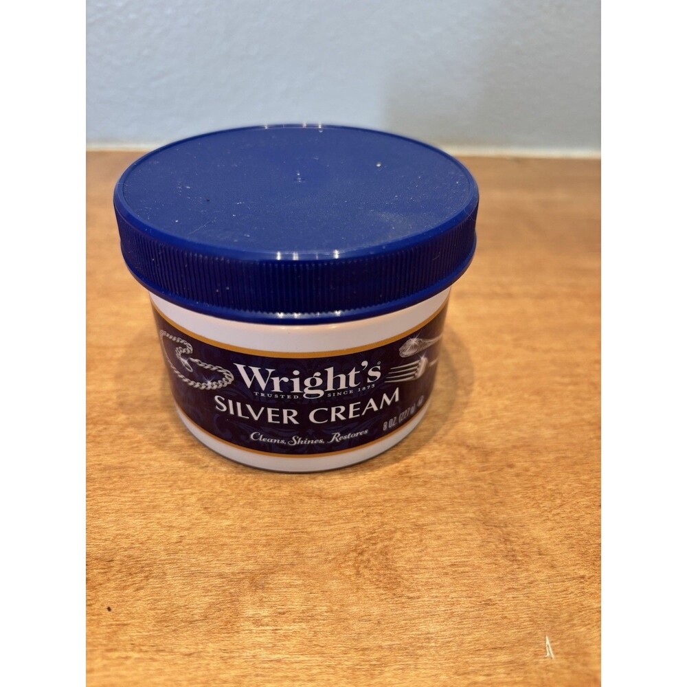 Wright's Silver Cleaner and Polish Cream 8 oz Ammonia Free Gently Cleans Jewelry